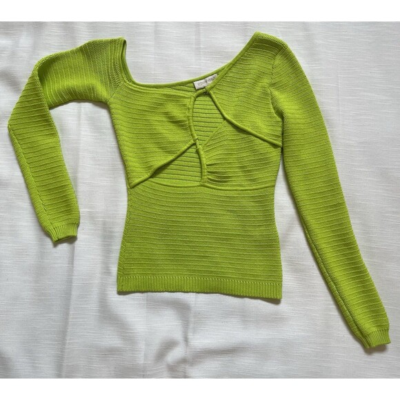 Ronny Kobo Flay Cut-Out Crochet Knit Top Sz Sm New W\O Tag - Picture 6 of 11